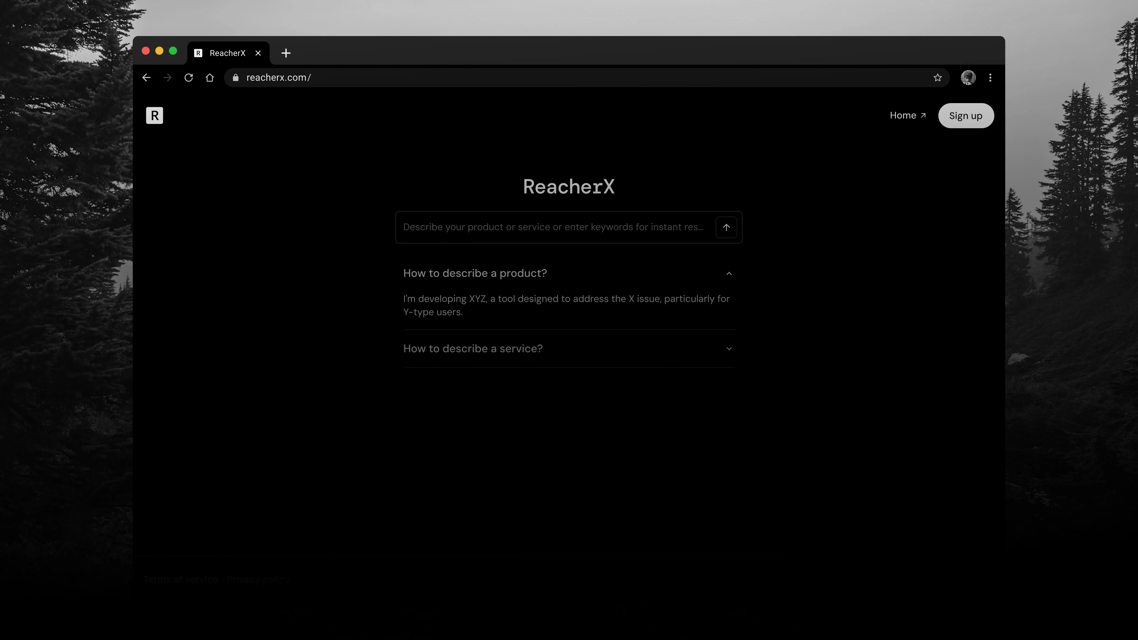 ReacherX Home